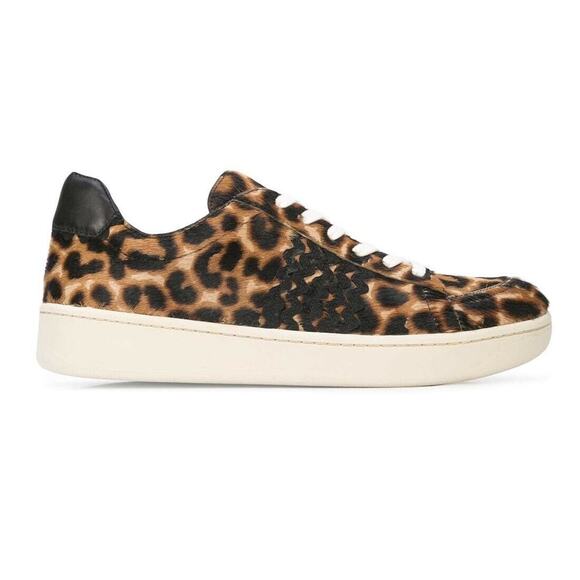 LOEFFLER RANDALL Elliot Sneaker Lace Up Low Top Leopard Fur Italy Animal 8 NIB - Picture 5 of 6